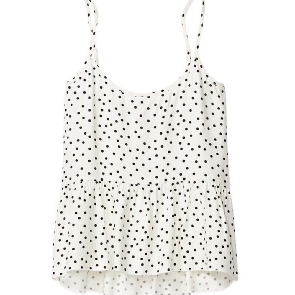 TALULA  |  XS  |  ARITZIA  | Nerima Polka Dot Peplum Tank